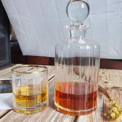 quality Customized Gold Rim Whole Set Handmade Whiskey Glass factory