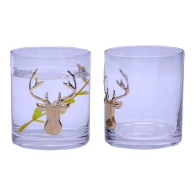 quality Decorative Round Personalised Whisky Glass For Christmas factory