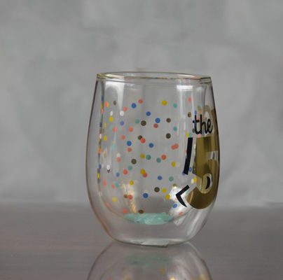 quality High Borosilicate Double Wall Handmade Whiskey Glass factory