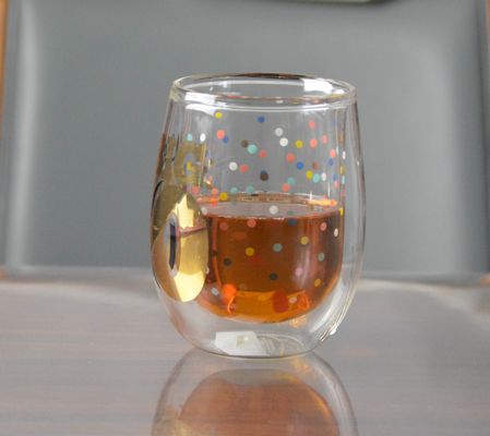 quality High Borosilicate Double Wall Handmade Whiskey Glass factory