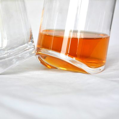 quality Lead Free Slanted Bottom Round Whiskey Tasting Glasses factory
