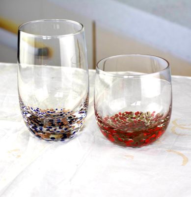 quality Gold Stone Bottom Glass SGS 300ml Handmade Whiskey Glass factory