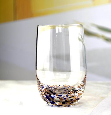 quality Gold Stone Bottom Glass SGS 300ml Handmade Whiskey Glass factory