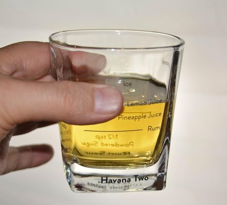 quality Set Of Four Square 240ml Fancy Whiskey Glass With Decal factory