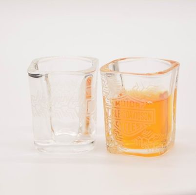 quality Brands Logo Square Shot Glasses , Wedding Shot Glasses For Sprit Drinking factory