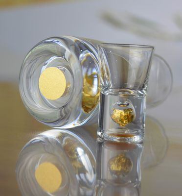 quality Gold Foil Bottom Shot Glass Set factory