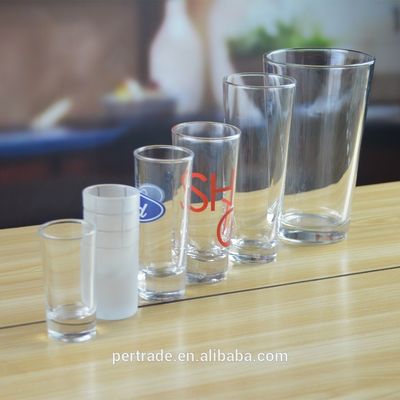 quality High White Glass Customized Color Logo Tequila Shot Glass , Crystal Shot Glasses factory