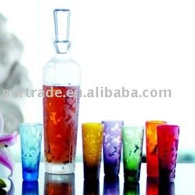 quality Round Shape 6 Color Unique Shot Glass Set For Vodka factory
