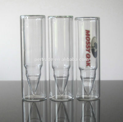 quality Bullet Shaped Double Wall 45ml Unique Shot Glasses factory