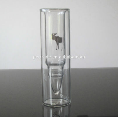 quality Bullet Shaped Double Wall 45ml Unique Shot Glasses factory