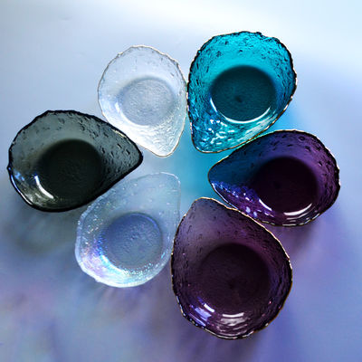 quality Exquisite Creative Water Drop Shape Glass Charger Plates factory