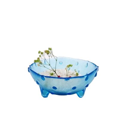 quality Unique 3 Feet Glass Charger Plates For Fruit And Dessert factory