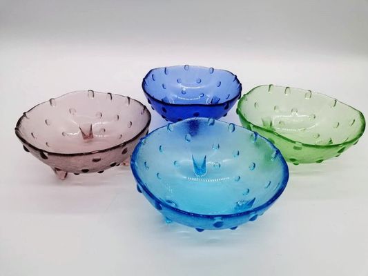 quality Unique 3 Feet Glass Charger Plates For Fruit And Dessert factory