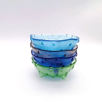 quality Unique 3 Feet Glass Charger Plates For Fruit And Dessert factory