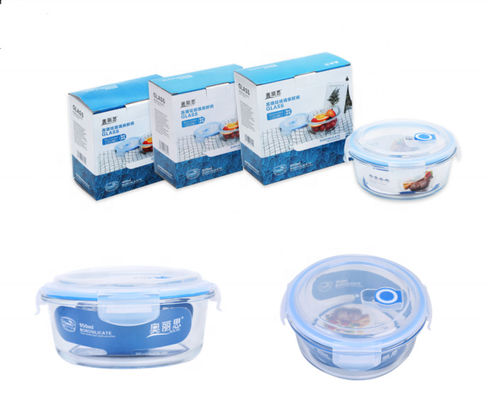 quality Borosilicate Pressed Glass Lunch Boxes With Locking Lids factory