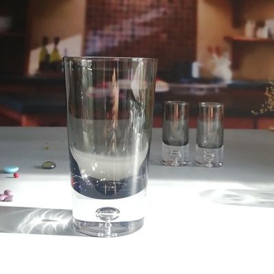 quality Grey Color Air Bubble Bottom Unique Cocktail Glasses . Bohemian Drinking Glasses factory