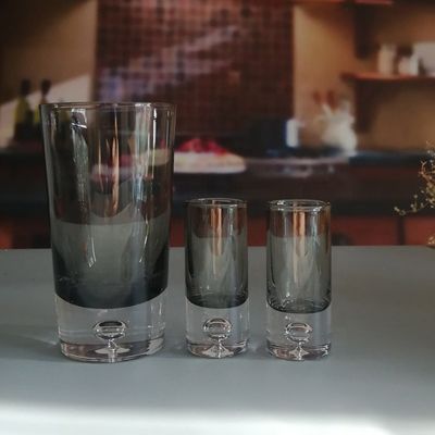 quality Grey Color Air Bubble Bottom Unique Cocktail Glasses . Bohemian Drinking Glasses factory