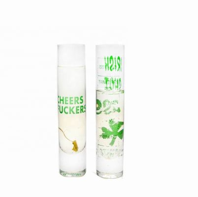 quality Long Sparkling Crystal Cocktail Glasses With Color Decal factory