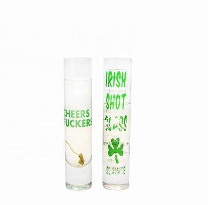 quality Long Sparkling Crystal Cocktail Glasses With Color Decal factory