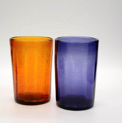 quality Round Thicker Wall Mexican Bubble Crystal Cocktail Glasses factory