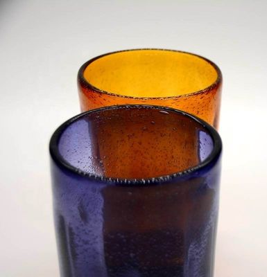 quality Round Thicker Wall Mexican Bubble Crystal Cocktail Glasses factory