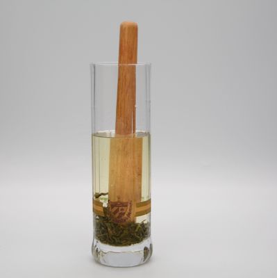 quality 8" Cylinder Crystal Cocktail Glasses With Wood Pestle factory