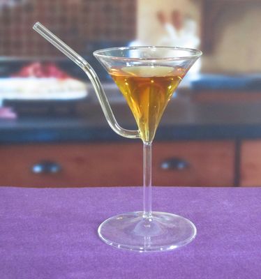 quality Borosilicate Vintage Cocktail Glasses With Straw factory