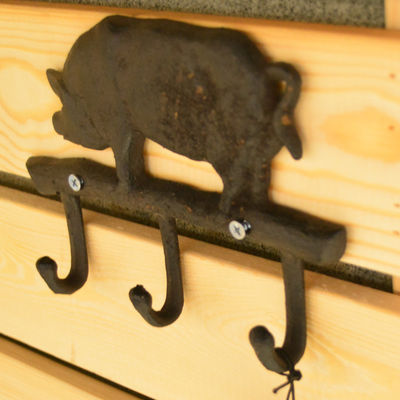quality Pig Shape Vintage Decorative Iron Wall Hooks For Home factory