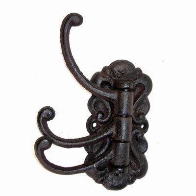 quality Vintage Black Iron Hooks Cast Iron Crafts For Entryway factory