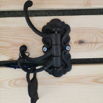 quality Vintage Black Iron Hooks Cast Iron Crafts For Entryway factory