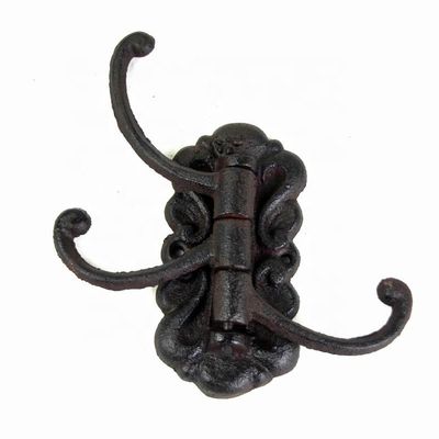quality Vintage Black Iron Hooks Cast Iron Crafts For Entryway factory