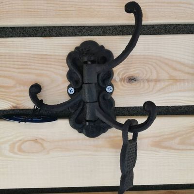 quality Vintage Black Iron Hooks Cast Iron Crafts For Entryway factory
