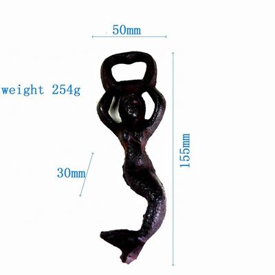 quality Customized Mermaid Cast Iron Wine Bottle Opener For Bar factory
