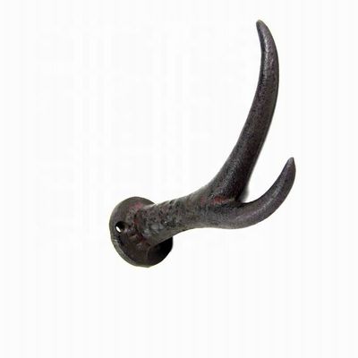 quality Deer Antler Cast Iron Wall Hooks Cast Iron Crafts Rust factory