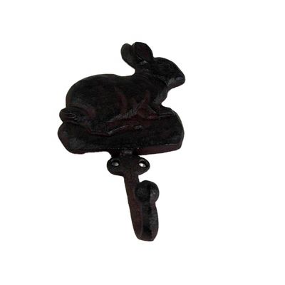 quality Antique Cute Rabbit Cast Iron Hat Hooks Cast Iron Crafts factory