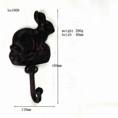 quality Antique Cute Rabbit Cast Iron Hat Hooks Cast Iron Crafts factory