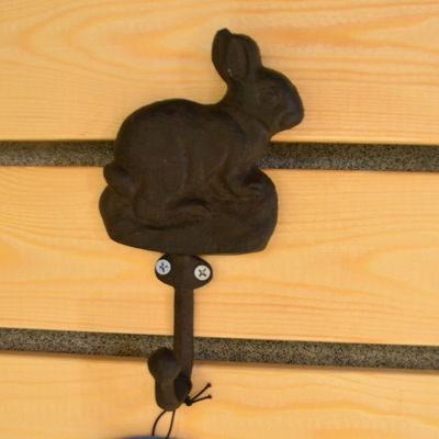 quality Antique Cute Rabbit Cast Iron Hat Hooks Cast Iron Crafts factory