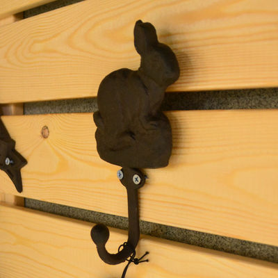 quality Antique Cute Rabbit Cast Iron Hat Hooks Cast Iron Crafts factory