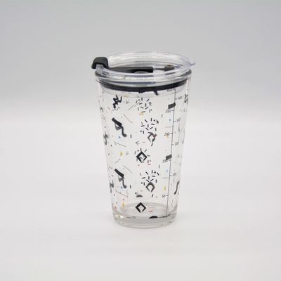 quality Decorated Pint Ice Tea Glass Cup With Lid And Silicate Straw Cocktail Tumbler Drinking Glasses factory
