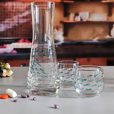 quality Engraved Color Paint Short Tumbler Glass For Beverage factory