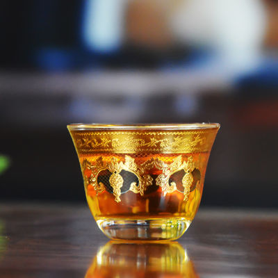 quality High End Luxury Gold Decal Decorated Tumbler Drinking Glasses factory