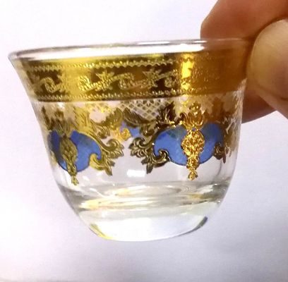 quality High End Luxury Gold Decal Decorated Tumbler Drinking Glasses factory