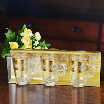 quality Golden Decorated Gold Decal Tumbler Drinking Glasses factory