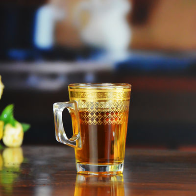 quality Golden Decorated Gold Decal Tumbler Drinking Glasses factory