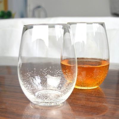 quality 500ml Transparent Stemless Whiskey Tumbler Glasses , Wine Glass Tumbler factory