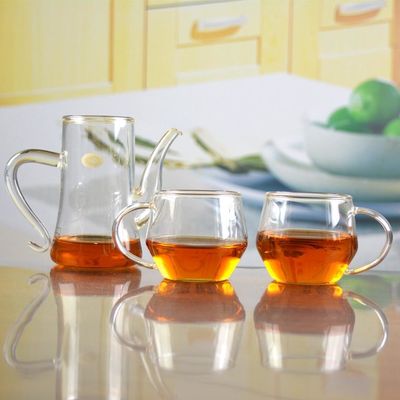 quality Borosilicate Heat Resistant Tea Glass Mug With Handle factory