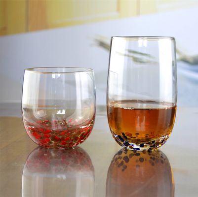 quality Red Stars Bottomed Creative Macadam Tumbler Drinking Glasses factory