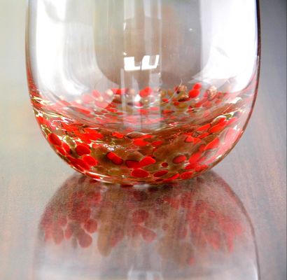 quality Red Stars Bottomed Creative Macadam Tumbler Drinking Glasses factory