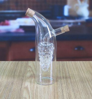 quality Double Layer Grape Shape Glass Canister With Lid For Oil factory