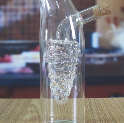 quality Double Layer Grape Shape Glass Canister With Lid For Oil factory